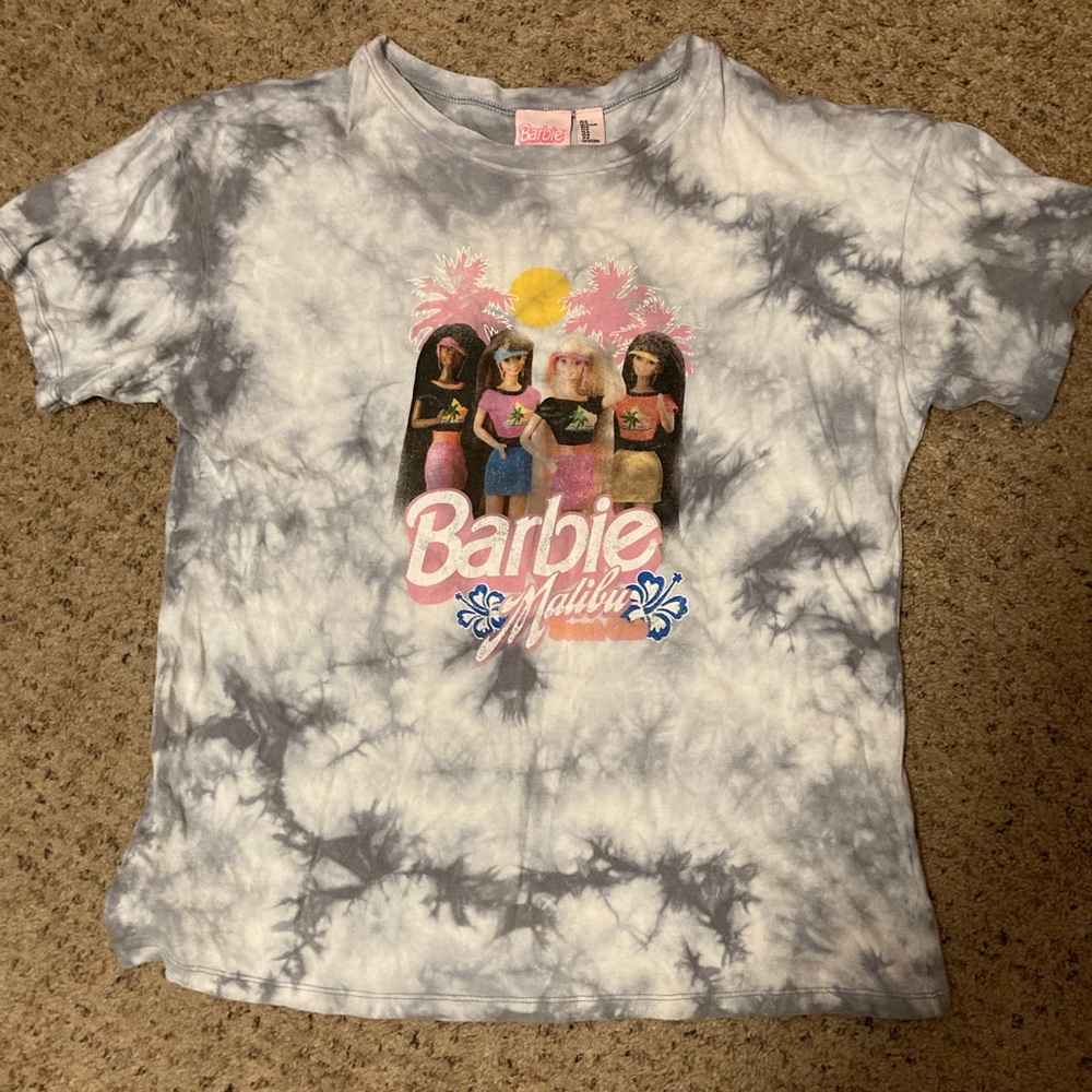 Barbie Malibu Beach Club tie dye graphic oversized t-shirt top Forever 21 collab